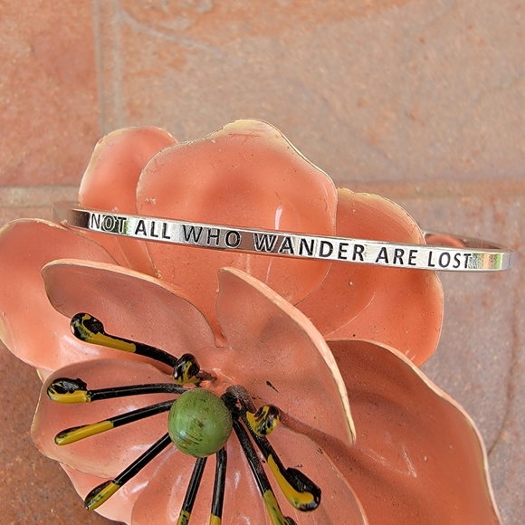 New Not All Who Wander Are Lost Bangle - Picture 2 of 3